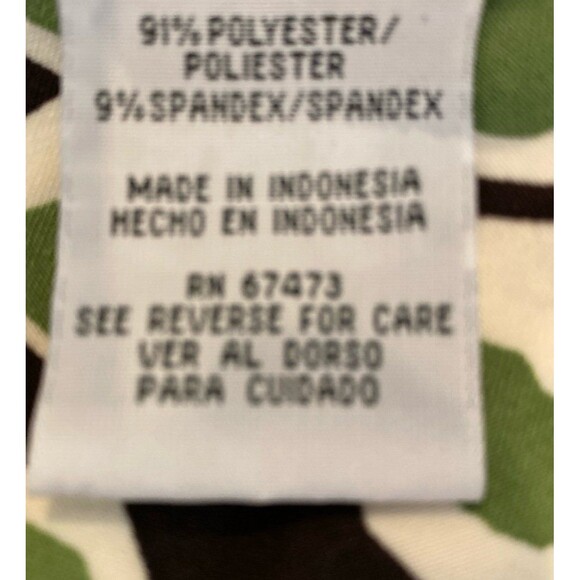 Danny & Nicole Dress size 10 Green Cream Fit & Flare + Stretch Sleeveless FUN - Picture 10 of 12